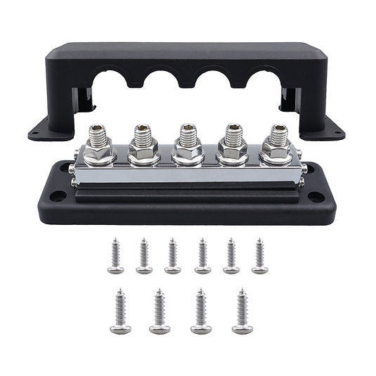 RUiXU Busbar | 3/8" (M10) Terminal Studs | One Pair | | 600A