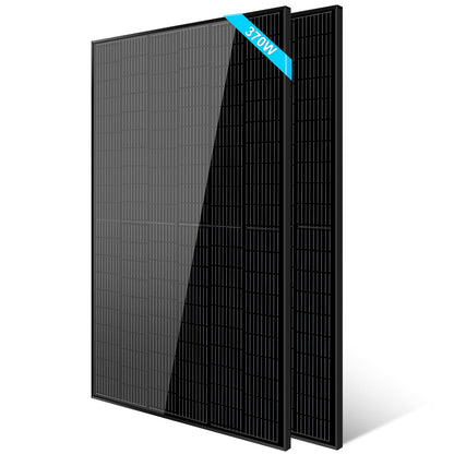 370W MONO BLACK PERC SOLAR PANEL FULL PALLET (32 PANELS) UL 61730