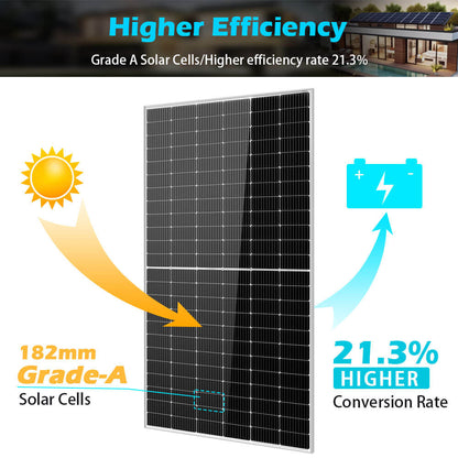 550W MONO PERC SOLAR PANEL FULL PALLET (32 PANELS) UL 61730 CEC Listed