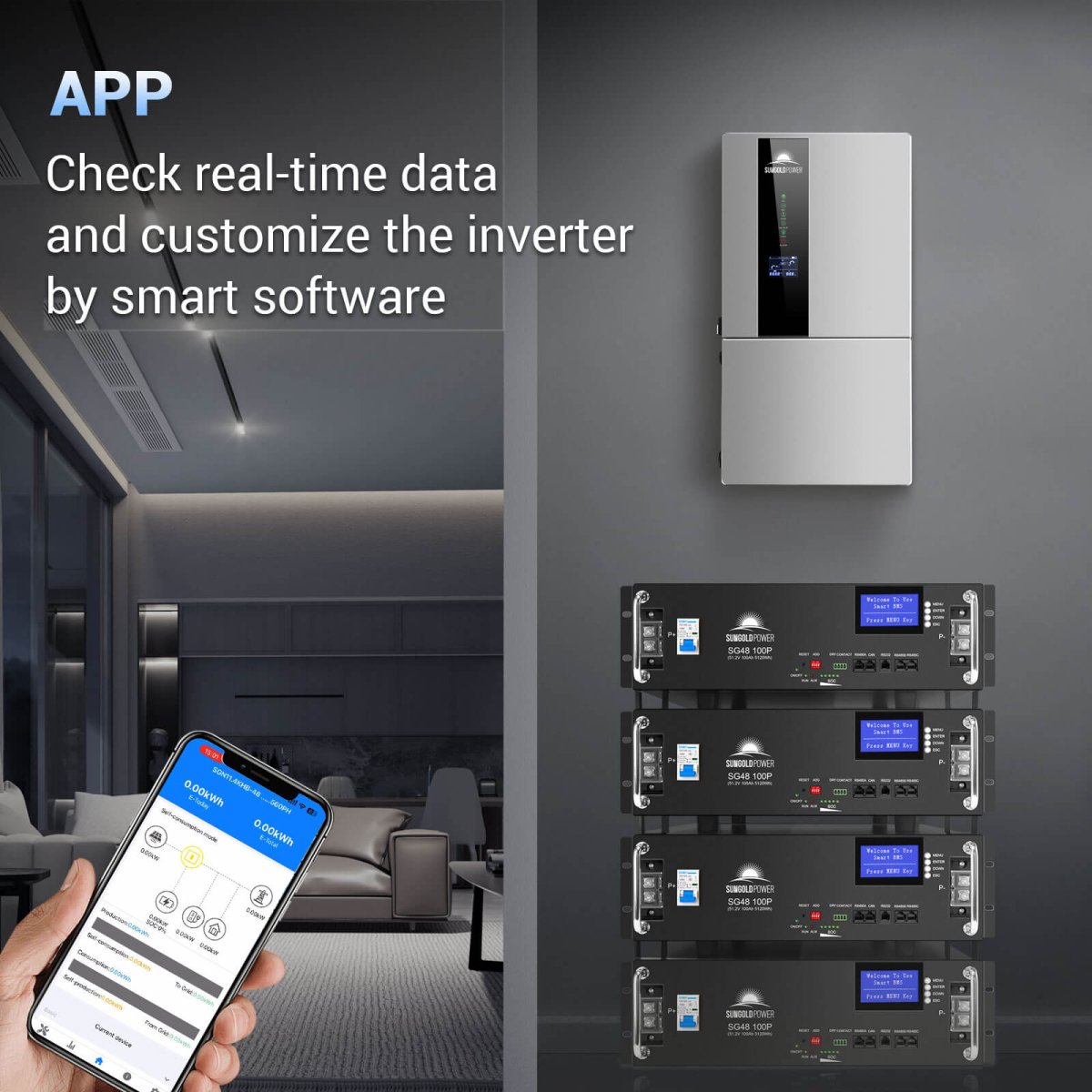 11.4KW Hybrid Inverter 48V Split Phase SGN11.4KHB-48