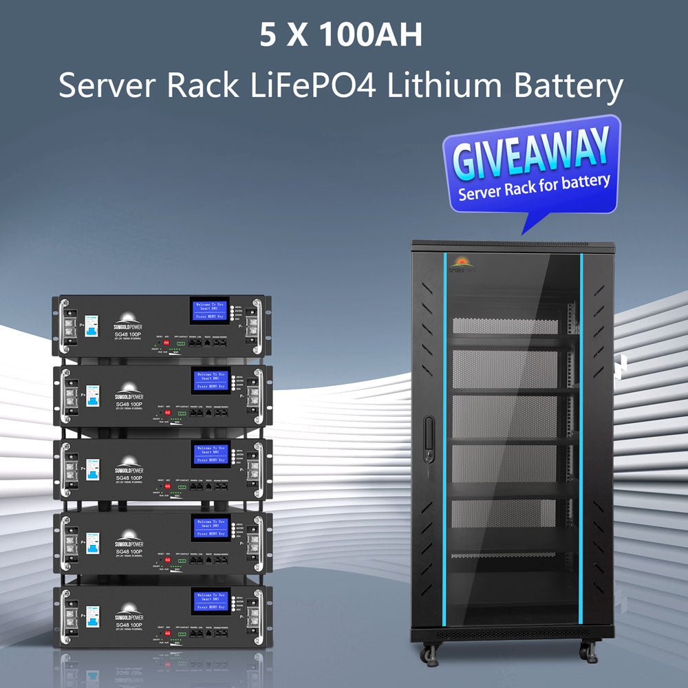 Off-Grid Solar Kit 13000W 48VDC 120V/240V LifePo4 20.48KWH Lithium Battery 14 X 415 Watts Solar Panels SGR-13KM
