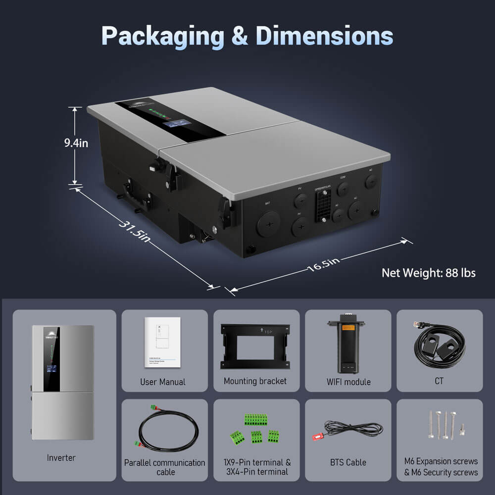 11.4KW Hybrid Inverter 48V Split Phase SGN11.4KHB-48