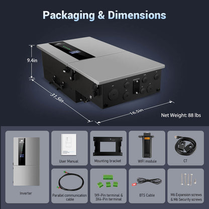11.4KW Hybrid Inverter 48V Split Phase SGN11.4KHB-48