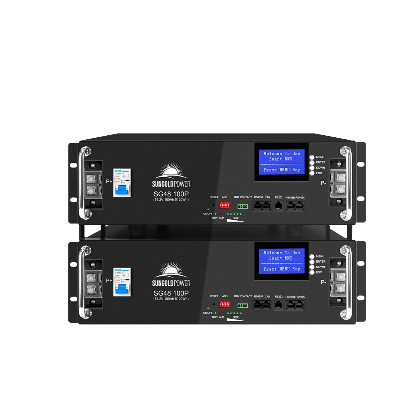 48V 100AH Server Rack LiFePO4 Lithium  Battery SG48100P UL1973  UL9540A