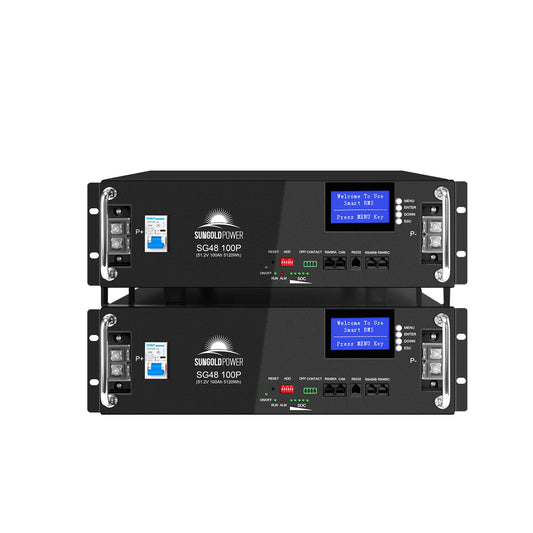 2 X 48V 100AH Server Rack LiFePO4 Lithium  Battery SG48100P UL1973 UL9540A
