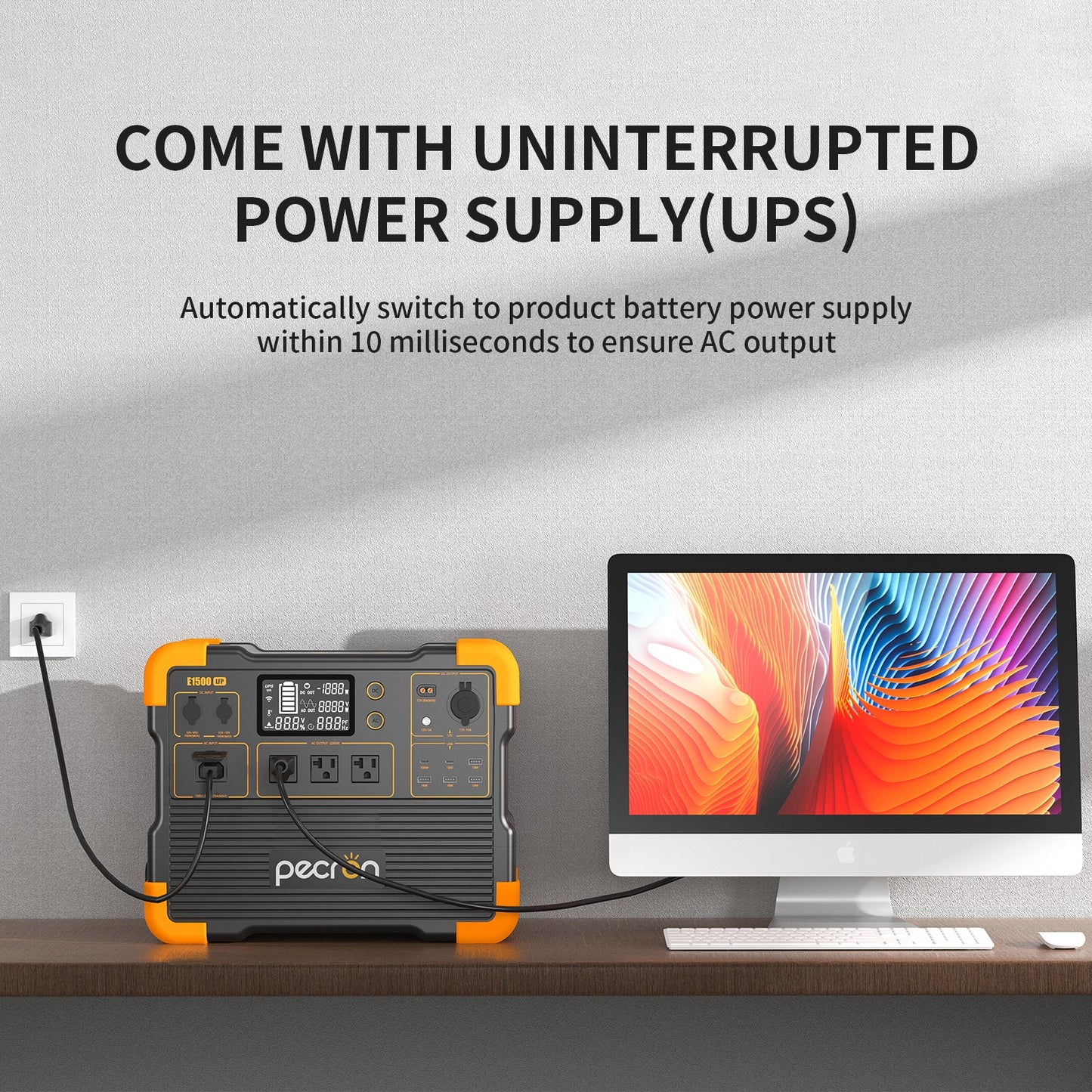 PECRON E1500LFP Expandable Portable Power Station 2200W 1536Wh