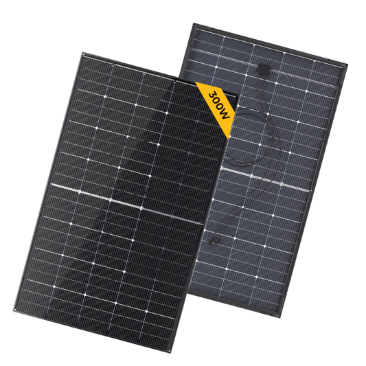 BougeRV 300 Watt N-Type Rigid Bifacial 16BB Mono Solar Panel