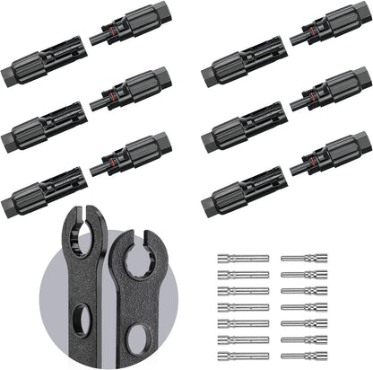 12 PCS Solar Connector Solar Panel Cable Connectors Solar Panel Connectors Kit