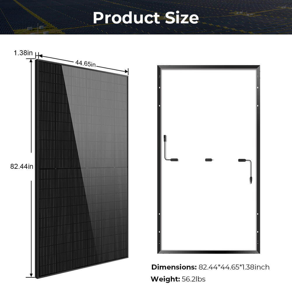 500W MONO BLACK PERC SOLAR PANEL FULL PALLET (32 PANELS) UL 61730  CEC Listed