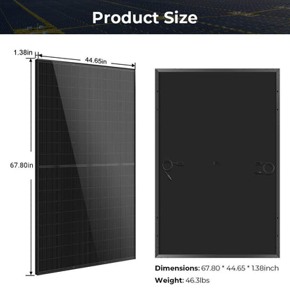 440W MONO BLACK N-Type SOLAR PANEL FULL PALLET (31 PANELS) UL61730 CEC Listed
