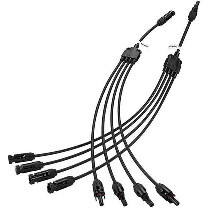Y Branch Parallel Connectors Extra Long 1 to 4 Solar Cable