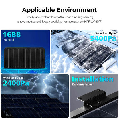 440W MONO BLACK N-Type SOLAR PANEL FULL PALLET (31 PANELS) UL61730 CEC Listed