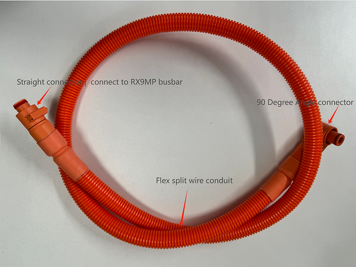 1/0 AWG cables - Straight + 90 degree angle pluggable  connector, Play and Plug, 140cm,  DESIGNED FOR RX9MP SPECIALLY
