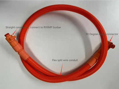 1/0 AWG cables - Straight + 90 degree angle pluggable  connector, Play and Plug, 140cm,  DESIGNED FOR RX9MP SPECIALLY