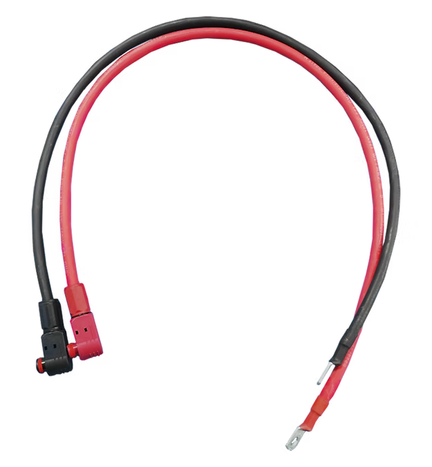 4AWG Cable-5/16” Lugs + Pluggable Battery Pole Connector  -Black and Red