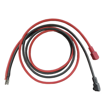 4AWG Cable-5/16” Lugs + Pluggable Battery Pole Connector  -Black and Red