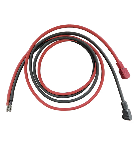 4AWG Cable-5/16” Lugs + Pluggable Battery Pole Connector  -Black and Red