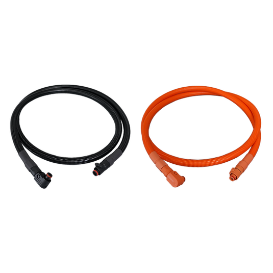 1/0 AWG cables - Straight + 90 degree angle pluggable  connector, Play and Plug, 140cm,  DESIGNED FOR RX9MP SPECIALLY