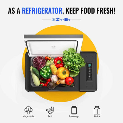 12V 30 Quart (28L) Portable Fridge Black(Refurbished)
