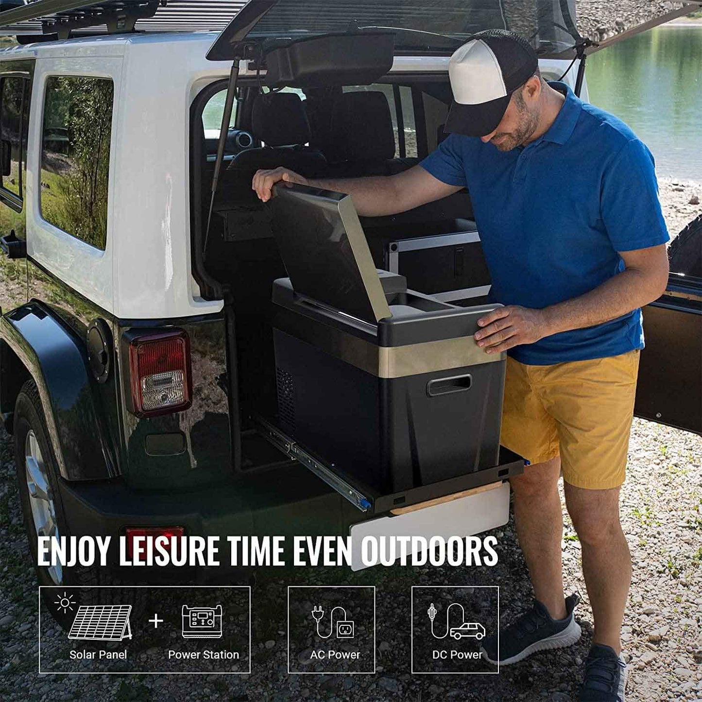 12V 30 Quart (28L) Portable Fridge Black(Refurbished)
