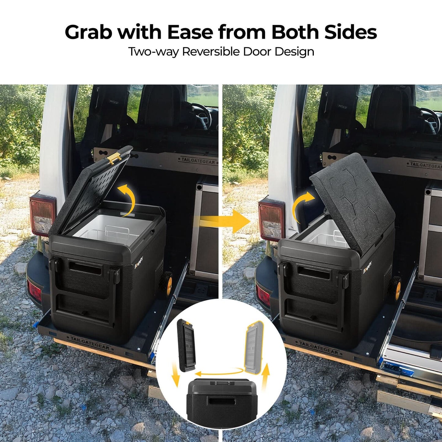 BougeRV CRS 53QT 12 Volt  Portable Car Fridge