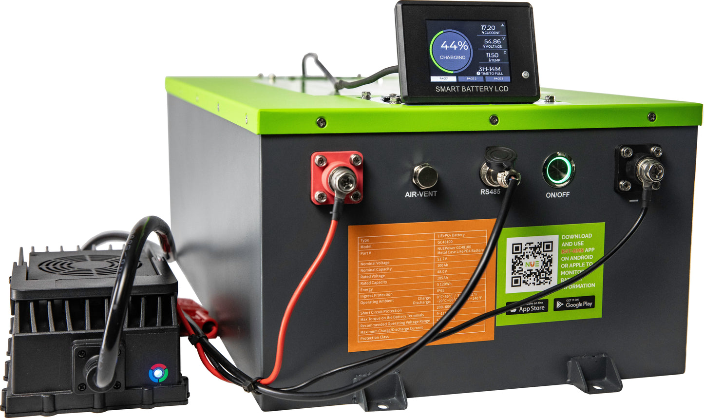NUEPower 48V 105Ah Battery & Charger Package
