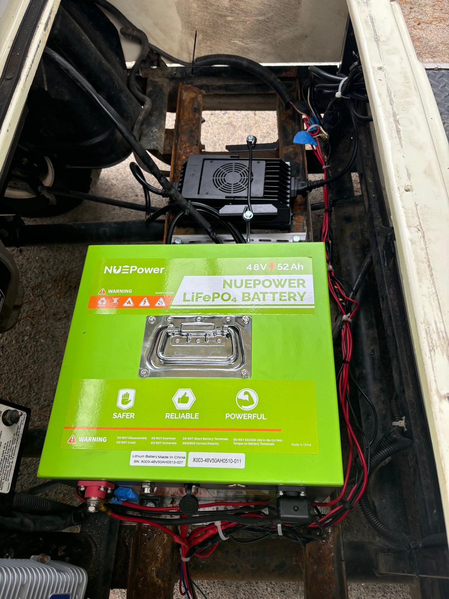 NUEPower 48V 52Ah Metal Case Battery and Charger Package