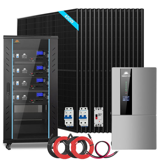 Hybrid Solar Kit 11.4KW 48V Split Phase 20.48KWH/51.2KWH Lithium Battery 450 Watt Solar Panel (Optional) SGH-11N2E/ SGH-11N5E