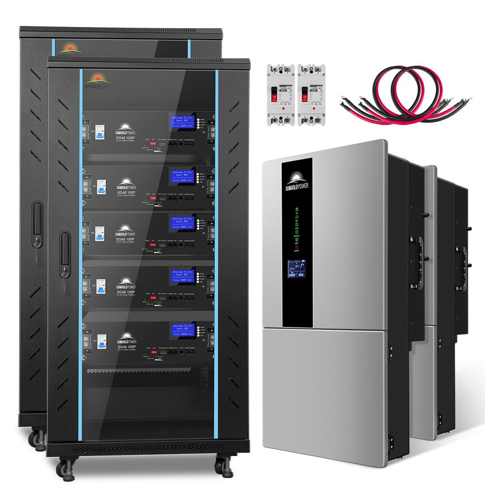 Hybrid Solar Kit 11.4KW 48V Split Phase 20.48KWH/51.2KWH Lithium Battery 450 Watt Solar Panel (Optional) SGH-11N2E/ SGH-11N5E