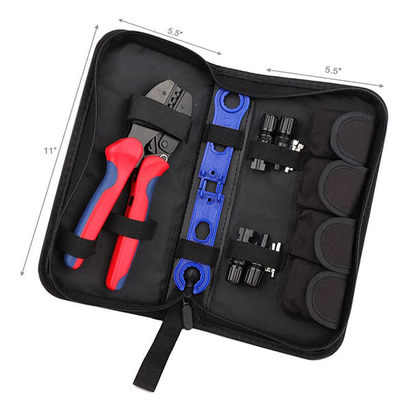 Solar Connectors Crimp Tool Kit for 10/11/12/13 AWG Solar Wire 6 Pairs
