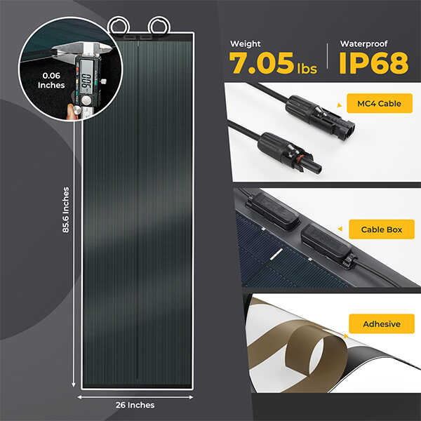 Yuma 200W CIGS Flexible Solar Panel&40A MPPT Solar Charge Controller