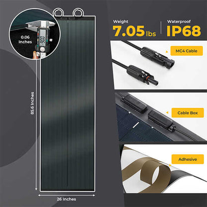 Yuma 200W CIGS Flexible Solar Panel&40A MPPT Solar Charge Controller