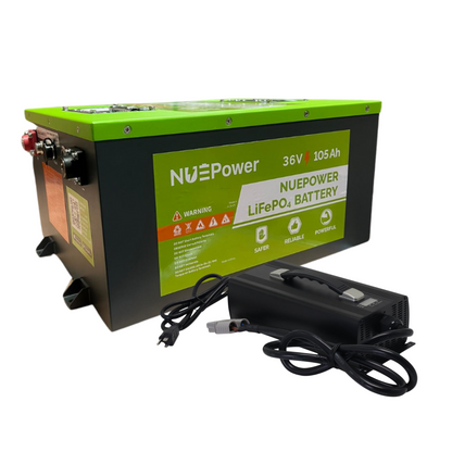 NUEPower 36V 105Ah Metal Case Battery and Charger Package