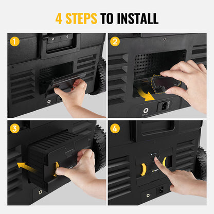 Detachable Battery of Dual-Zone Portable Fridge