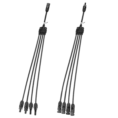 Y Branch Parallel Connectors Extra Long 1 to 4 Solar Cable