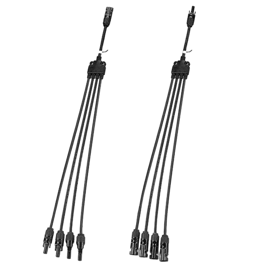 Y Branch Parallel Connectors Extra Long 1 to 4 Solar Cable