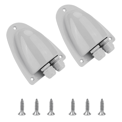 White Solar Weatherproof  Double Cable Entry Gland