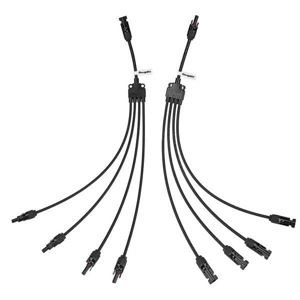 Y Branch Parallel Connectors Extra Long 1 to 4 Solar Cable