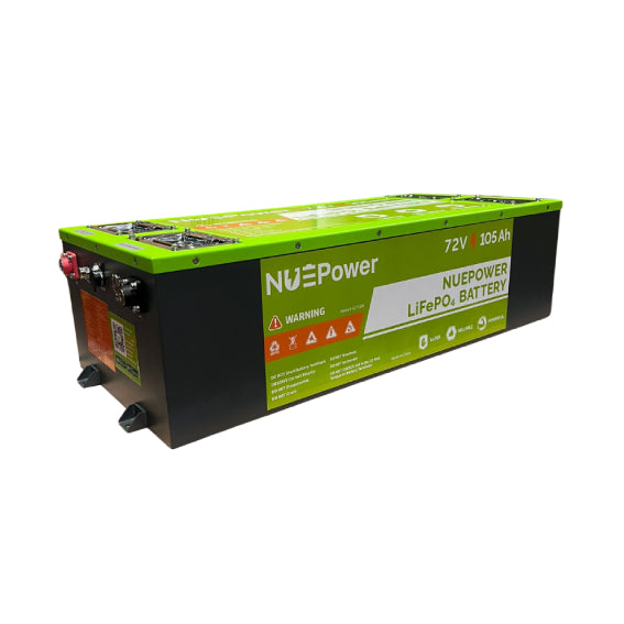 NUEPower 72V 105Ah Metal Case Battery and Charger Package