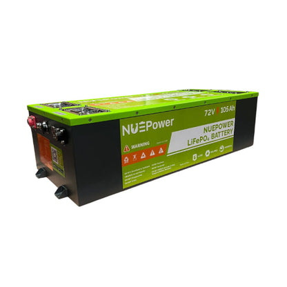 NUEPower 72V 105Ah Metal Case Battery and Charger Package