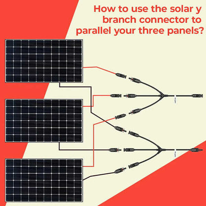 Solar Y Branch Connector 1 to 3(M/FFF and F/MMM)