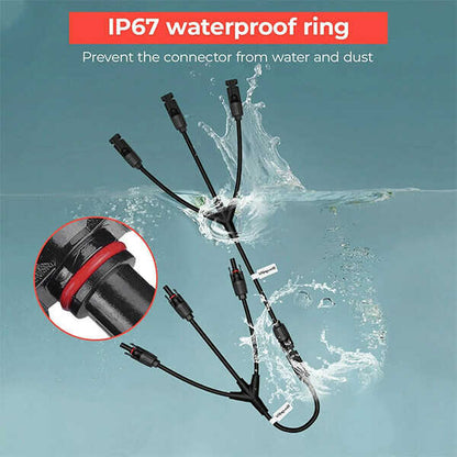 Solar Y Branch Connector 1 to 3(M/FFF and F/MMM)